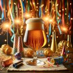 DALL·E 2023-12-31 09.26.12 - A professional photo featuring a beer, adorned with streamers and table fireworks for decoration. The image focuses on an elegantly presented beer gla.png